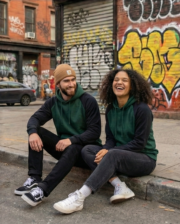 ⁦Hoodie Bi-Color Regular Urban Forest Green⁩ - الصورة ⁦6⁩
