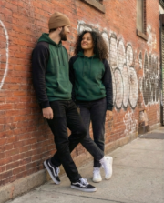 ⁦Hoodie Bi-Color Regular Urban Forest Green⁩ - الصورة ⁦5⁩