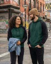 ⁦Hoodie Bi-Color Regular Urban Forest Green⁩ - الصورة ⁦4⁩