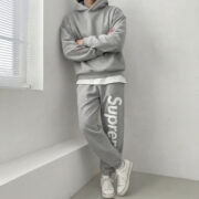 ⁦Hoodie Athletic grey + Jogging Supreme⁩ - الصورة ⁦3⁩